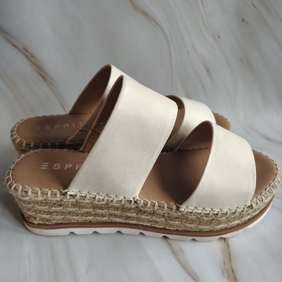 Women's white Esprit Katalina Platform sandals size 8.5 - Picture 1 of 5